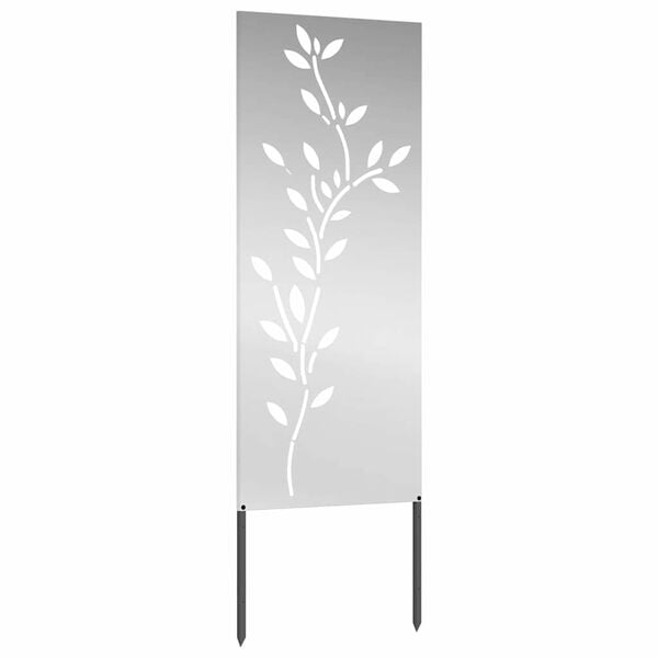 vidaXL Garden Privacy Screen Silver 50 x 140 cm Galvanised steel