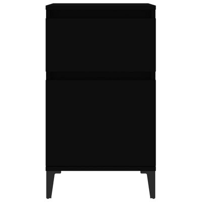vidaXL Bedside Cabinet Black 40x35x70 cm