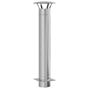 vidaXL Chimney Extension Silver 35 x 35 x 132 cm Stainless steel