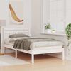 vidaXL Bed Frame White 80 x 200 cm Solid Pine Wood