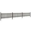 vidaXL Picket Fence with Posts 3 pcs WPC 614x80 cm