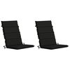 vidaXL High Back Chair Cushion GEMERT 2 pcs 100% Polyester Black