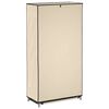 vidaXL Shoe Cabinet with Cover Cream 58x28x106 cm Fabric