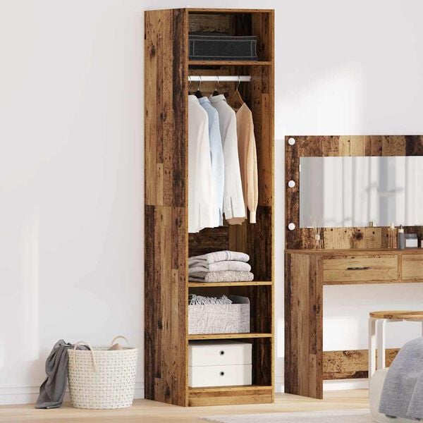 vidaXL Wardrobe with Storage Old wood Engineered Wood