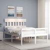 vidaXL Senior Bed without Mattress White Small Double Solid Wood