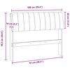 vidaXL Upholstered Headboard Dark Grey 100 cm Solid Pine Wood