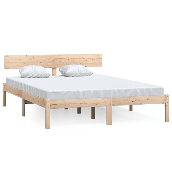 vidaXL Bed Frame without Mattress Solid Wood 120x200 cm