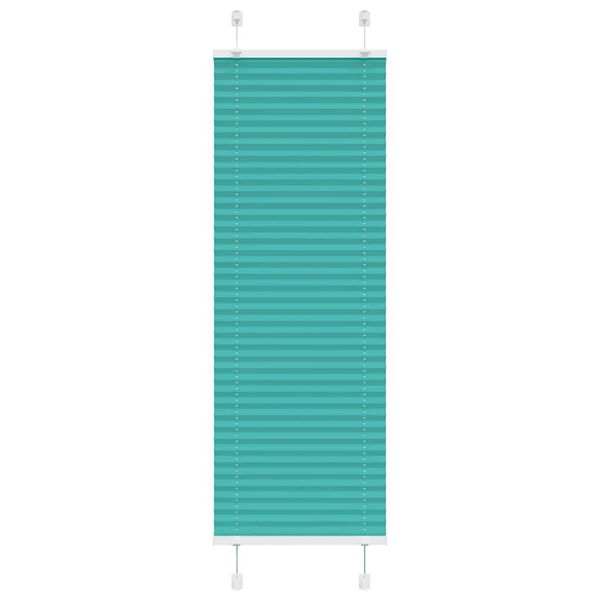 vidaXL Pleated Blind Petrol Green 40x100 cm Fabric Width 39.4 cm Polyester