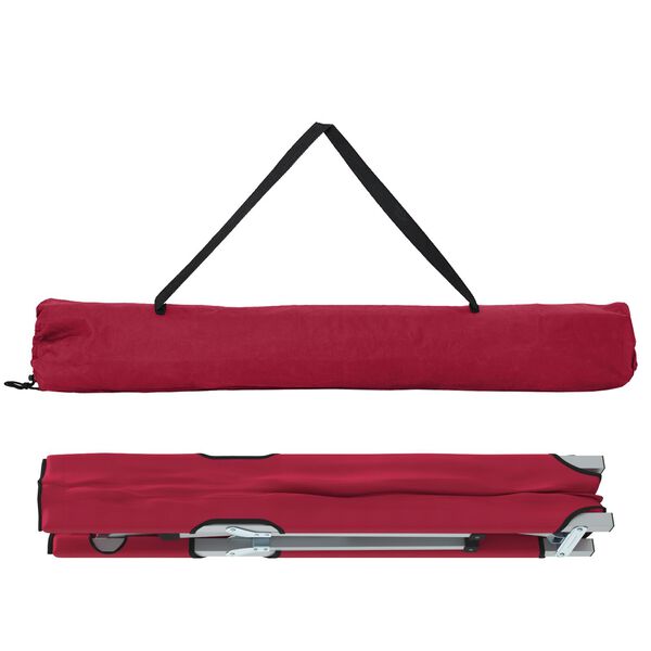 vidaXL Folding Camping Bed Folding Red 62 x 194 x 42 cm Oxford fabric