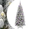 vidaXL Artificial Christmas Tree with 150 LEDs with Stand White 150 cm
