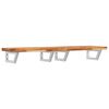 vidaXL Basin Shelf Wall Mounted Steel and Solid Wood Acacia