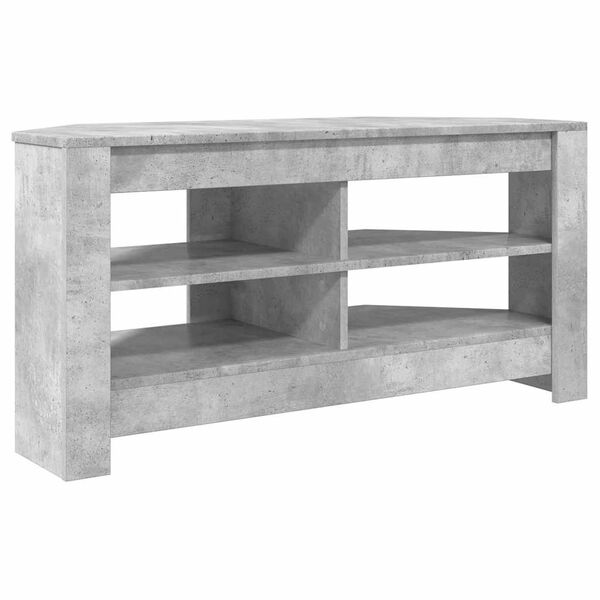 vidaXL Corner TV Cabinet Concrete Grey 102 x 40.5 x 45 cm