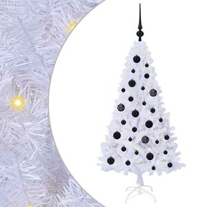 vidaXL Artificial Christmas Tree White 120 cm PVC and Steel