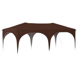 vidaXL Pop-up Party Tent Brown 575 x 288 x 245 cm Oxford Fabric