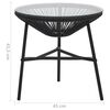 vidaXL 3 Piece Outdoor Dining Set PVC Rattan Black