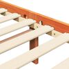 vidaXL Bed Frame Wax Brown 205.5 x 155.5 x 100 cm Solid Pine Wood