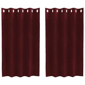 vidaXL Blackout Curtains 2 pcs Wine Red 140 x 140 cm Velvet