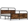 vidaXL Metal Bed Frame without Mattress Smoked Oak 150x200 cm King Size