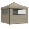 vidaXL Foldable Party Tent Pop-Up with 4 Sidewalls Taupe
