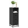 vidaXL Bathroom Cabinet Black 35x37.5x100 cm Engineered Wood