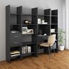 vidaXL Book Cabinet Grey 60x35x180 cm Engineered Wood