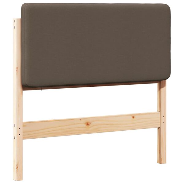 vidaXL Upholstered Headboard Brown and Taupe 75 cm Solid Pine Wood