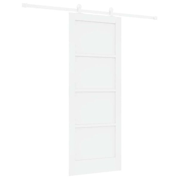 vidaXL Sliding Door ORKDAL White 78 x 202 cm Solid Pine Wood