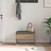 vidaXL Hall Bench with Cushion Artisan Oak 63 x 38 x 40 cm