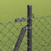 vidaXL Fence Post Grey 10 x 1.6 m (40 x 40 mm mesh) Steel and PVC