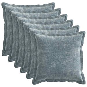 vidaXL Cushion Cover 6 pcs HOUTEN Light Blue 30 x 30 cm