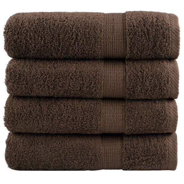 vidaXL Premium Shower Towels SOLUND 4pcs Brown 70x140cm 600gsm