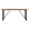 vidaXL Dining Table O-Frame 180x90x75.5 cm Solid Wood Pine and Steel