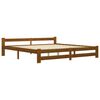 vidaXL Bed Frame without Mattress Honey Brown Solid Wood 200x200 cm (322011+321987)