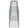 vidaXL Arched Gabion Baskets 7 pcs 400x50x80/100 cm Galvanised Iron