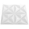 vidaXL 3D Wall Panels 48 pcs 50x50 cm Origami White 12 m&sup2;