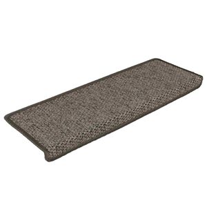 vidaXL Stair Mats Self-adhesive Sisal-Look 15 pcs 65x21x4cm Grey&Beige