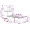 vidaXL Bed Frame without Mattress Concrete Grey 100x200 cm