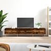 vidaXL TV Cabinet Smoked Oak 150x36x30 cm Engineered Wood