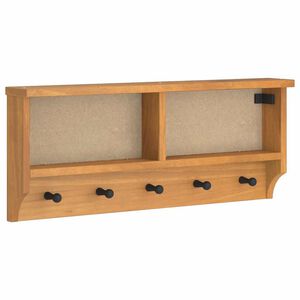 vidaXL Wall-mounted Coat Rack SANDNES 87x12x35 cm Solid Wood Pine