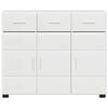 vidaXL Sideboard with Door FLORIN High Gloss White 88.5 x 30.5 x 73 cm