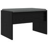 vidaXL Hall Bench with Cushion Black Oak 63 x 38 x 40 cm