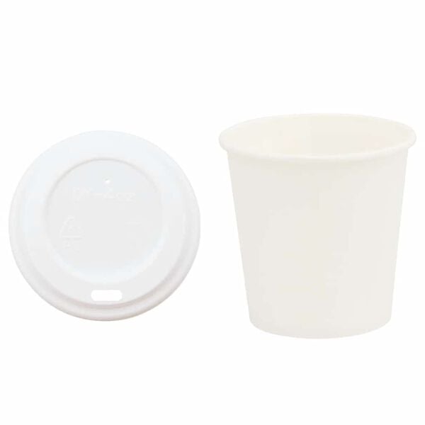 vidaXL Paper Coffee Cups with Lids 1000 pcs 4oz 100ml