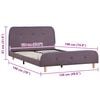vidaXL Bed Frame without Mattress Taupe Fabric 120x190 cm Small Double