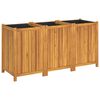 vidaXL Garden Planter with Liner 150x50x75 cm Solid Wood Acacia