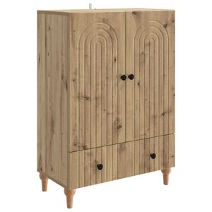 vidaXL Sideboard Artisan Oak 66 x 34.5 x 95 cm Engineered Wood