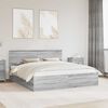 vidaXL Bed Frame Grey Sonoma 200 x 200 cm Engineered Wood