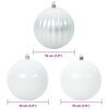 vidaXL Christmas Bauble Set 15 pcs White Plastic