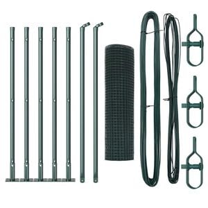 vidaXL Welded Wire Fence with Concrete Base 10 x 0.5 m (W x H)