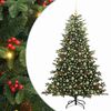 vidaXL Artificial Christmas Tree with 300 LEDs with Stand Green 210 cm