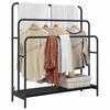 vidaXL Cloth Rack Black Oak 90 x 30 x 100.5 cm Engineered wood